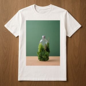 T-shirt with mossy bottle